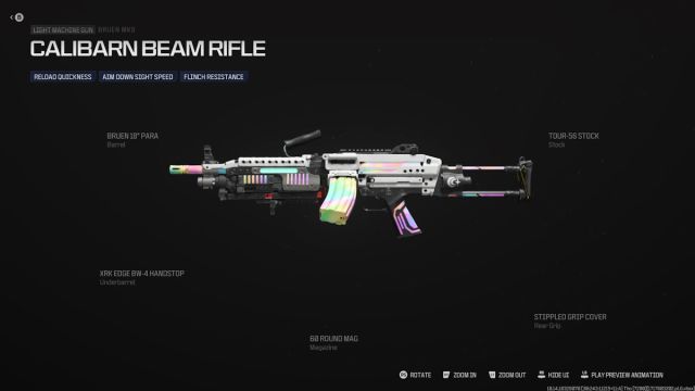 Calibarn Beam Rifle Blueprint in MW3 and Warzone