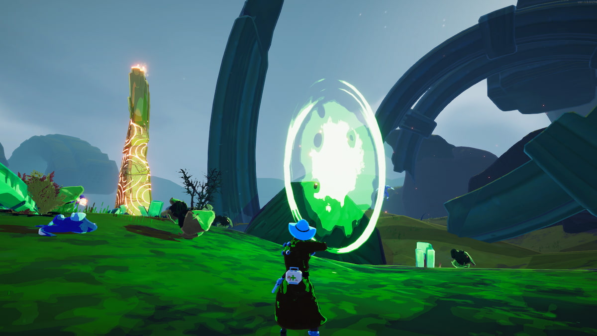 Green Portal Next to Halcyon Shrine