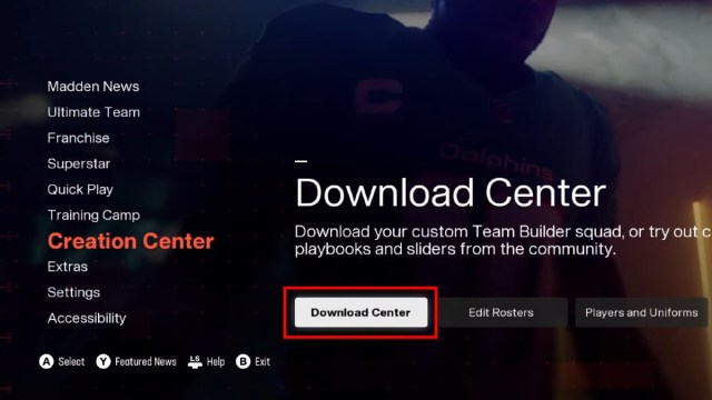 Madden NFL 25 Creation Center Download Draft Class