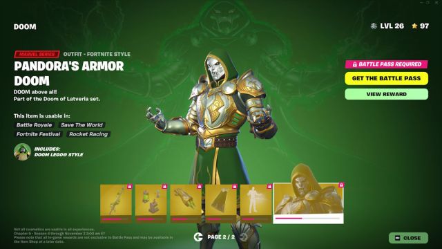 Fortnite Doctor Doom alt skin