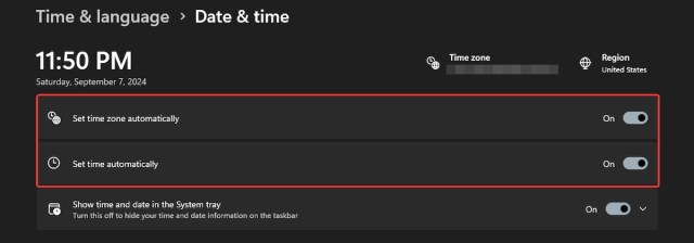 Date and Time Settings