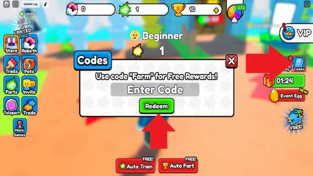 Fart Simulator How to redeem codes