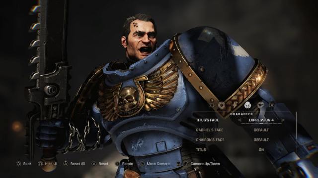 Photo Mode Space Marine 2 Change Expression