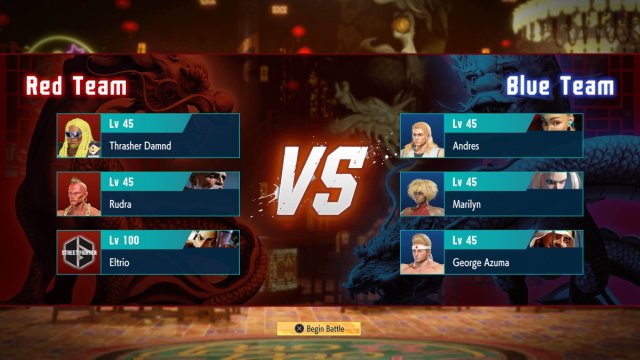 Street Fighter 6 World Tour Mode screenshot of the Knock Out Festival final 3 on 3 bracket.