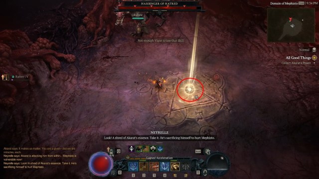 Akarat's Orb in Diablo 4 Vessel of Hatred