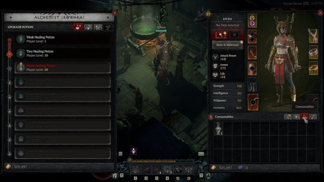 Crafting Early Elixirs in Diablo 4