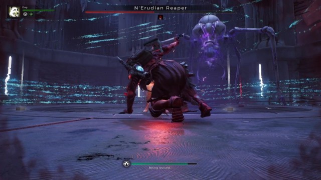 Remnant 2 - Dog companion reviving during N'Erudian Reaper Boss fight