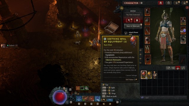 Seething Opal Buffs Diablo 4