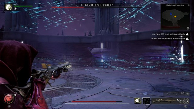 Remnant 2 - Shooting N'Erudian Reaper Boss from a distance