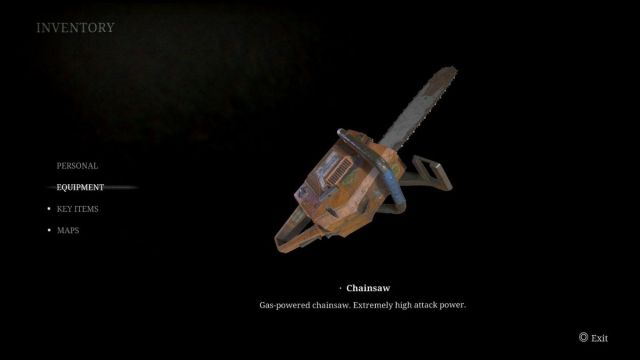 Chainsaw inventory view - Silent Hill 2 Remake