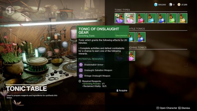 Destiny 2 Episode Revenant Tonic