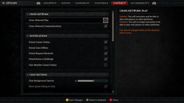 Diablo 4 Cross Network Play