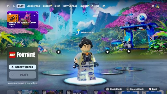 LEGO Fortnite lobby