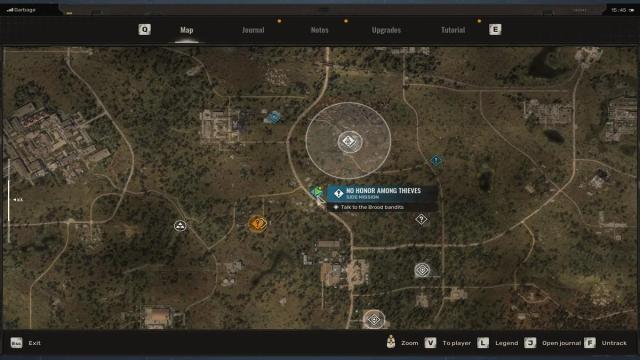 No Honor Among Thieves side mission location on the map in Stalker 2